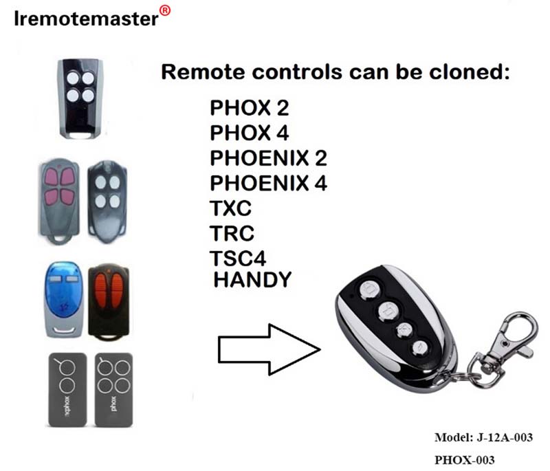 For PHOENIX 2 4 TSC2 TSC4 HANDY2 repositum garage ostium remote control 433.92mhz